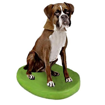 Picture of Custom Bobblehead Doll: Pet Dog Boxer Brown