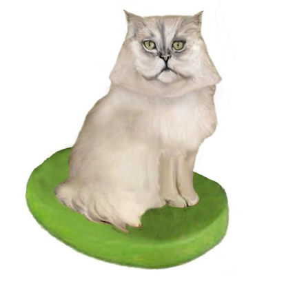 Picture of Custom Bobblehead Doll: Pet Cat Persian Cat Grey